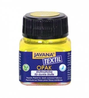 Нерастекающаяся краска по темным тканям C.Kreul Javana Tex Opak желтая 20 мл