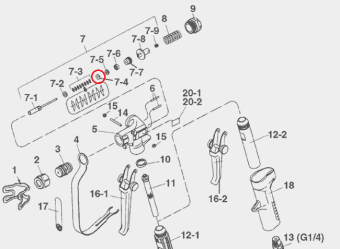 Iwata 03067951 Комплект Packing Holder для пистолета ALG-7 TE WB (2 шт./уп.)