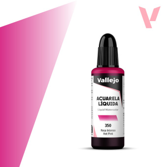 Жидкая акварель Vallejo Hot Pink (Ярко-розовый)