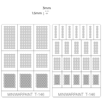 MiniWarPaint Маска окрасочная ромбы 1,5х3 мм, размер XS