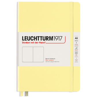 Leuchtturm1917 Записная книжка Medium A5 Vanilla (жесткая обложка, ванильный, без линовки, 251 стр.)