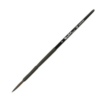 Кисть Roubloff серии Aqua black round №4, синтетика, имитация белки, круглая, короткая ручка