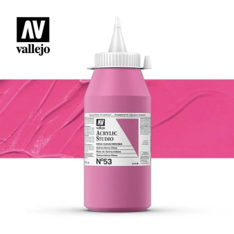 Краска Vallejo Acrylic Studio #53 Quinacridone Rose (Розовый Хинакридон), 1 л