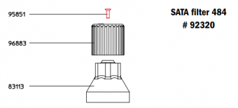 SATA 83113 Фиксирующая муфта регулятора давления фильтров серии 400
