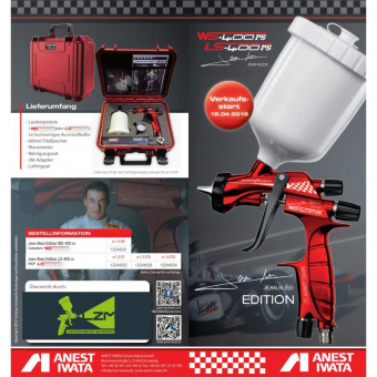 Краскопульт Iwata WS-400 RS JEAN ALESI Limited edition
