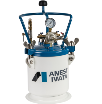 Красконагнетательный бак Iwata PT-10DM на 10 л, с автоматической пневмомешалкой ЛКМ, макс. давление 3.4 бар