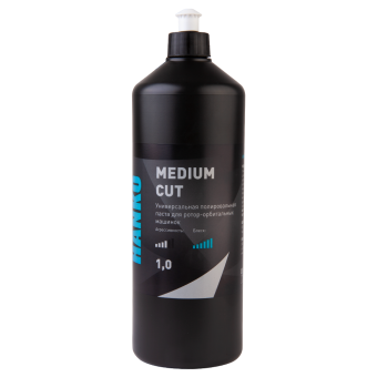 HANKO MEDIUM CUT Универсальная полировальная паста 1,0 л для эксцентриковых машин