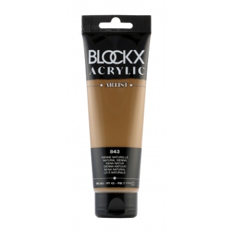 Сиена натуральная, краска акриловая Blockx Artist, 120 мл