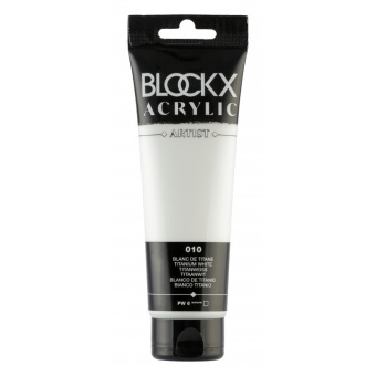 Белила титановые, краска акриловая Blockx Artist, 250 мл