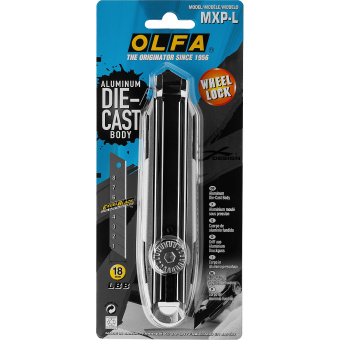 OLFA OL-MXP-L Нож X-design алюминиевый, трещоточный фиксатор, 18 мм