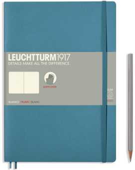 Leuchtturm1917 Блокнот Composition В5 (нелинованный), 60 листов, мягкая обложка, цв. нордический синий