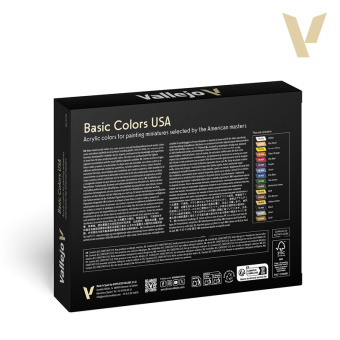 70140 Набор красок Vallejo Basic Colors USA (16 цветов)