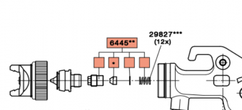 6445 SATA Набор уплотнителей иглы подачи материала для jet B, jet GR, jet H, spray master, jet NR 95, jet K