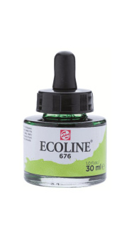 Акварель жидкая Ecoline банка 30 мл №676 Grass green (Зеленый травяной)