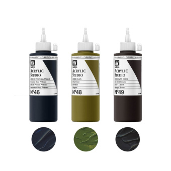 Набор красок Vallejo Acrylic Studio №18 Combination, 3 шт.