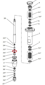 Iwata 04944800 Уплотнительное кольцо (O-Ring) для насоса iCon