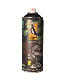 Краска аэрозольная Arton серии Artist Edition, цвет Black, 400 мл