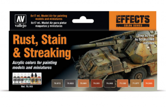 70183 Набор красок Vallejo Rust, Stain & Streaking (8 цветов)