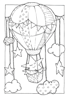 Sketchmarker Книга-раскраска на акварельной бумаге BALLOONS