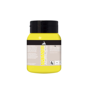 Краска акриловая Maimeri Acrilico Permanent Yellow Lemon (Желтый прочный лимонный), 500 мл