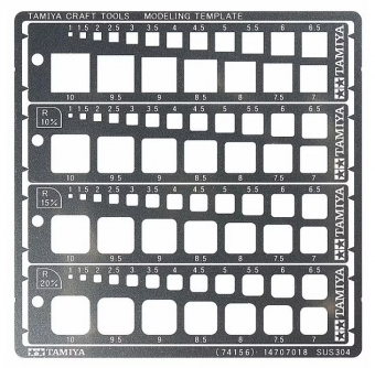 Tamiya 74156 Металлический трафарет с квадратами