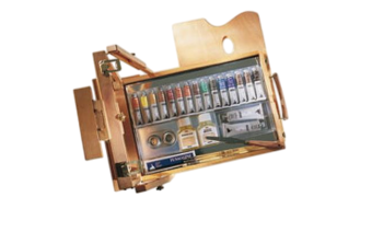 Набор масляных красок Maimeri Artisti и аксессуары в этюднике