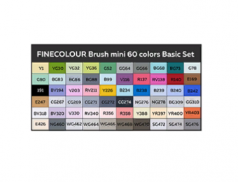 Набор Finecolour mini Brush 60  цветов