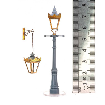 MiniWarPaint Столб фонарный "чугунный" 1-2 фонаря, размер S