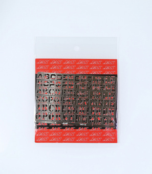 JAS 3812 Трафарет буквы латинского алфавита 78 символов