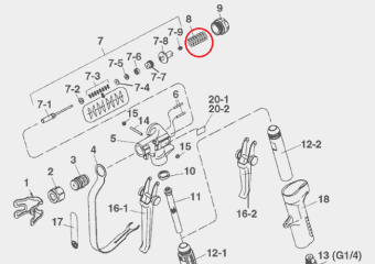 Iwata 03501190 Пружина иглы для пистолета ALG-7 TE WB