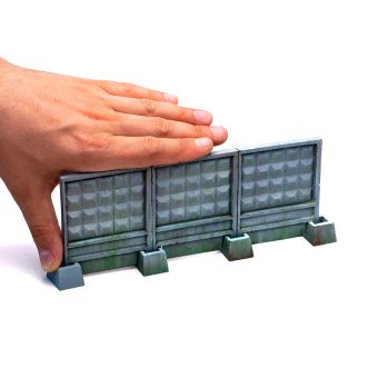 MiniWarPaint Забор секционный ПО-2 размер M (3 панели + 4 опоры)