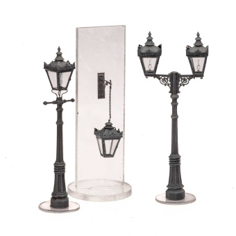 MiniWarPaint Столб фонарный "чугунный" 1-2 фонаря, размер S