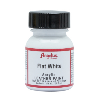 Краска для кожи и ткани Angelus Leather Acrylic Paint 105 Flat white, 29,5 мл
