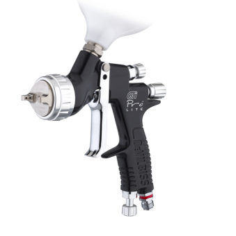 Краскораспылитель Devilbiss GTiPRO LITE BLACK с верхним бачком черный, воздушная голова HV30