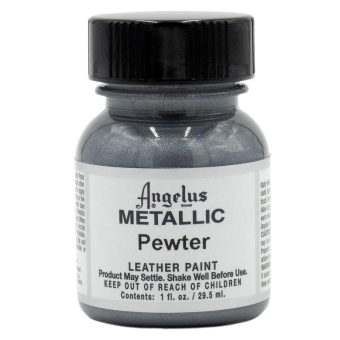 Краска для кожи и ткани Angelus Leather Metallic Paint 732-01-143 Pewter, 29,5 м