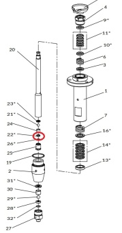 Iwata 04944780 Седло клапана для насоса iCon