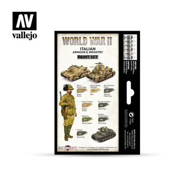 70209 Набор красок Vallejo WWII Italian Armour & Infantry (6 цветов)