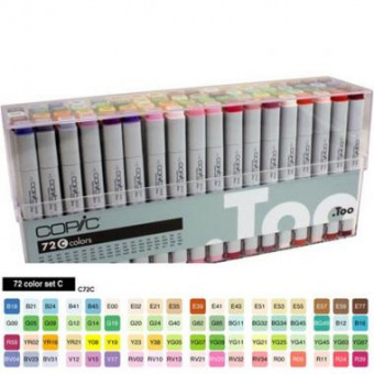 Набор маркеров Copic Classic Set C 72 шт. в пластиковой упаковке