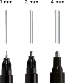 Набор маркеров Molotow Liquid Chrome, 3 шт. (1 мм, 2 мм, 4 мм)