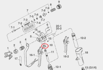 Iwata 03529180 Уплотнитель для пистолета ALG-7 TE WB