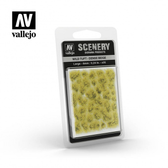 Vallejo Scenery Wild Tuft Dense Beige Имитация дикая плотная бежевая трава, пучок, высота 6 мм