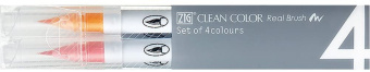 Набор маркеров ZIG Clean Color Real Brush Pale (4 цвета)