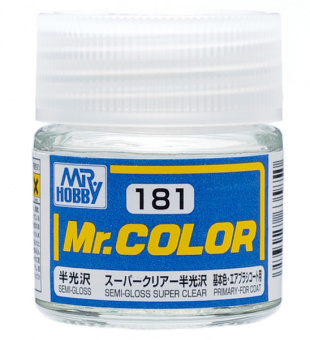 Mr. Hobby Краска 10 мл C181 SEMI-GLOSS SUPER CLEAR
