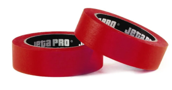 JETA PRO 58380 Лента маскирующая красная, водостойкая, устойчивая к УФ, 90°С, 38 мм x 40 м
