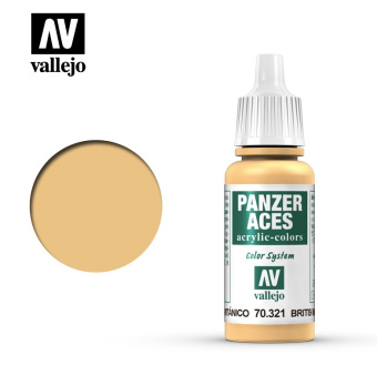 70321 Краска Vallejo Panzer Aces British Tank Crew Highlights (Основные моменты британской танковой команды)