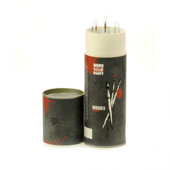 Набор кистей Miniwarpaint серии Regular с пеналом-тубусом v2.0 (7 шт.)