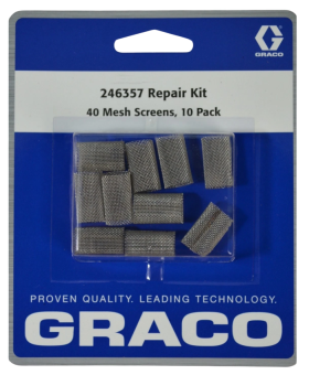 Graco 246357 Комплект фильтров для обратных клапанов Fusion, 40 меш (10 шт.)