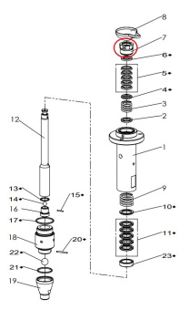 Iwata 94938480 Уплотнительная гайка насоса M433N / A433N