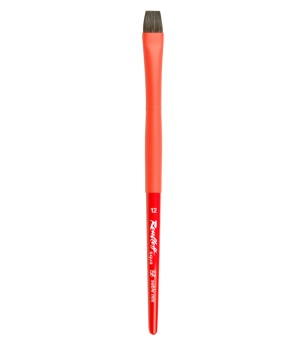Кисть Roubloff серии Aqua red flat №12, соболь микс, плоская, короткая ручка
