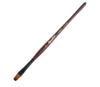 Кисть Roubloff серии 17RB STANDARD №8, синтетика, имитация колонка, плоская, фигурная ручка